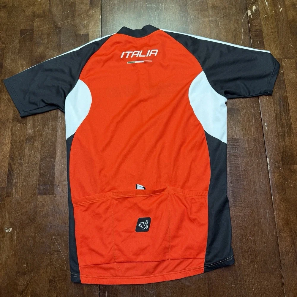 De Marchi Cycling Adult X Large Red White Black Full Zip Polyester Made Italy XL